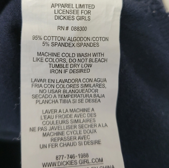 Dickies Girls Polo Shirt Navy blue L - Picture 4 of 5